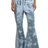 p-belb-p1 Pantalon de survêtement évasé en jersey enduit