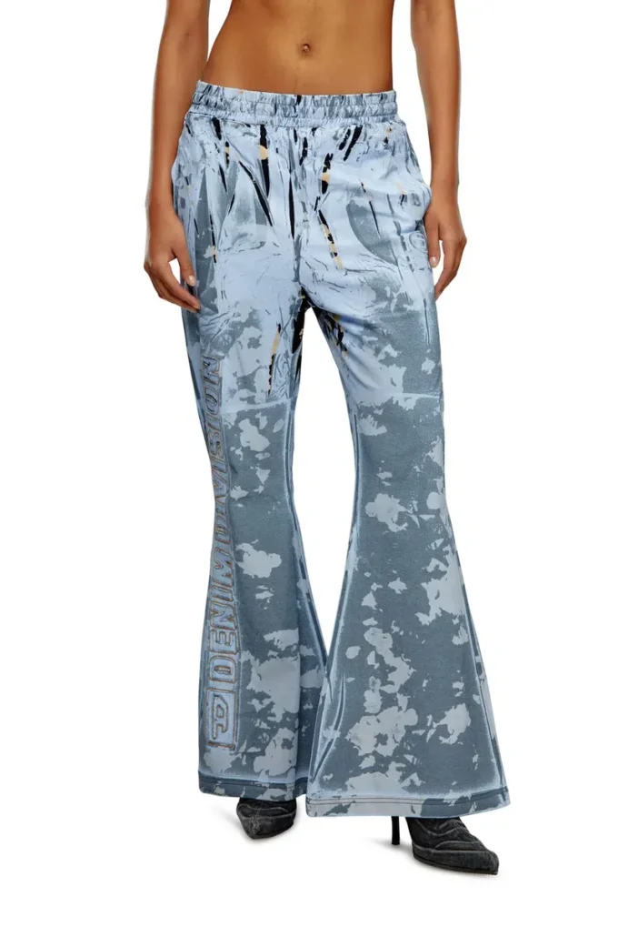 p-belb-p1 Pantalon de survêtement évasé en jersey enduit