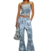 p-belb-p1 Pantalon de survêtement évasé en jersey enduit