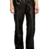 p-bru Pantalon élastiqué en cuir bouilli