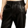 p-bru Pantalon élastiqué en cuir bouilli