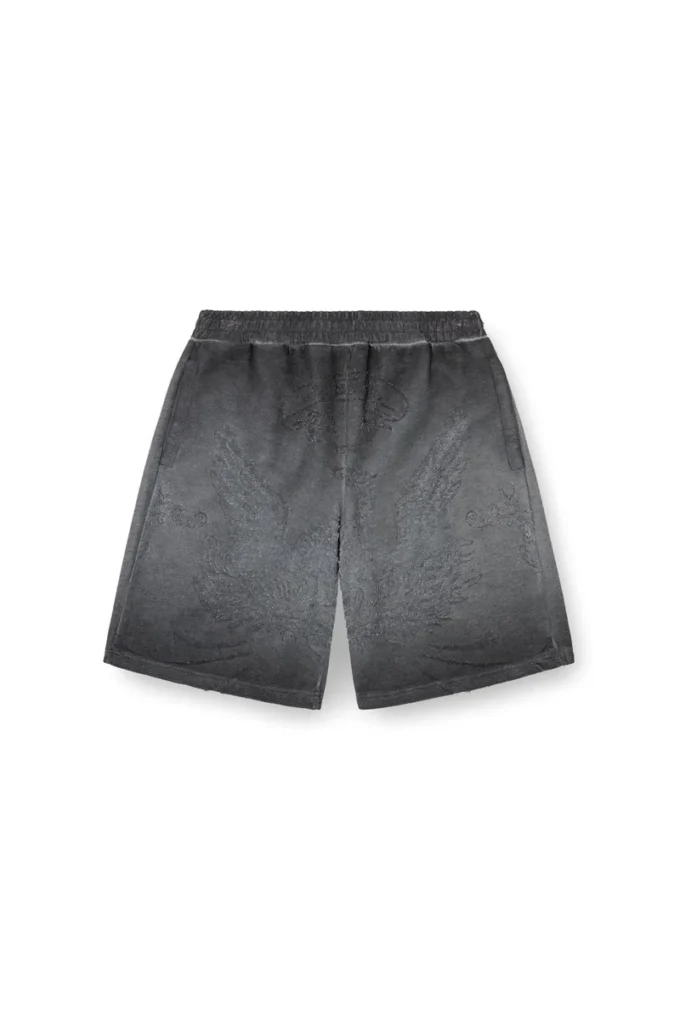 p-crowde Short de survêtement avec motif phénix dévoré