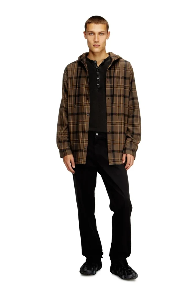 p-define-epch Pantalon en coton avec boucle utilitaire