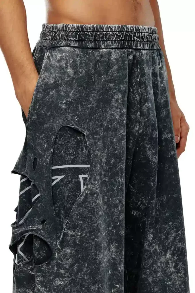 p-eckyo-peeloval Pantalon Oval D en jersey marbré