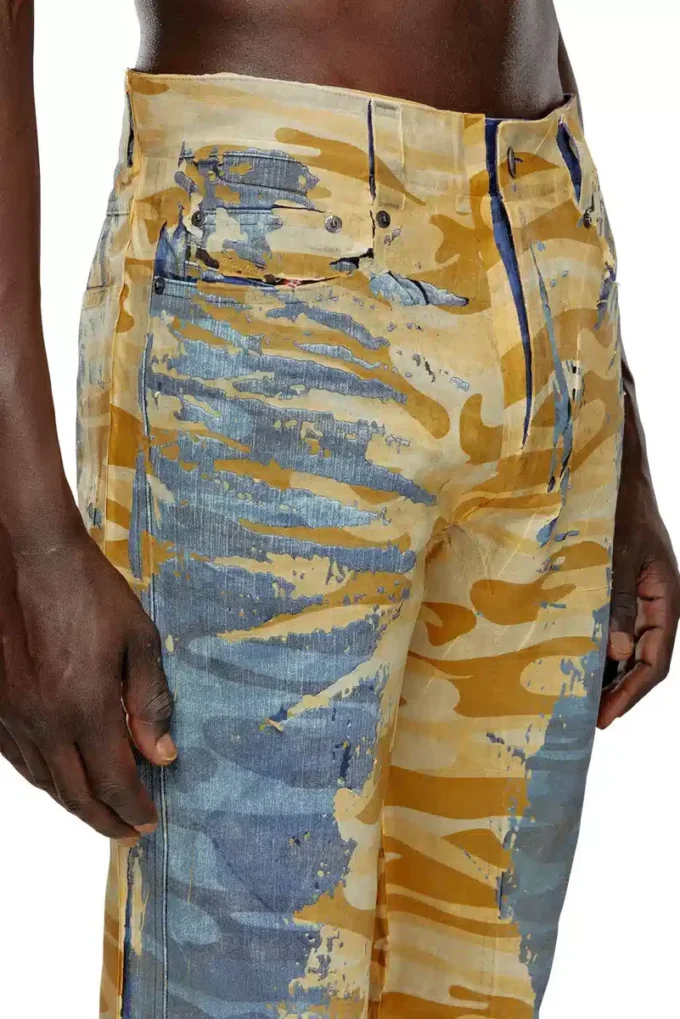 p-fro-dev Pantalon camouflage avec mousseline détachable