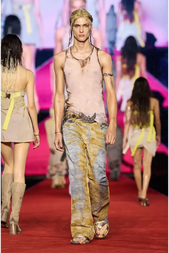p-fro-dev Pantalon camouflage avec mousseline détachable