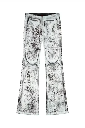 p-gen Pantalon en cuir traité