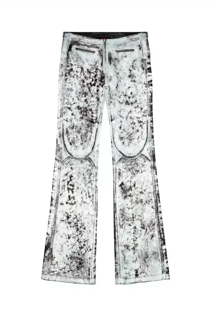 p-gen Pantalon en cuir traité