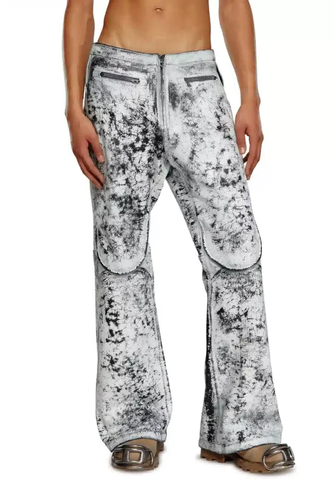 p-gen Pantalon en cuir traité