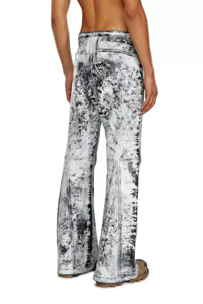 p-gen Pantalon en cuir traité