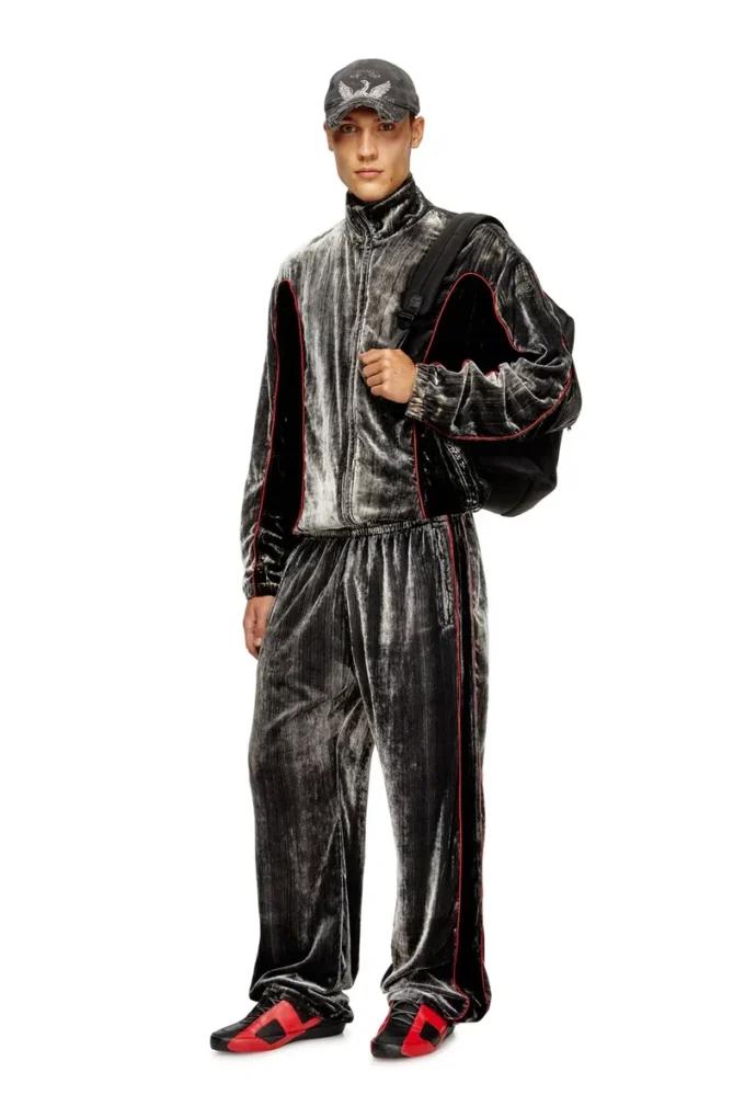 p-hay Pantalon de survêtement en velours traité