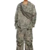 p-hokney Pantalon camouflage à effet délavé