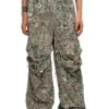 p-hokney Pantalon camouflage à effet délavé
