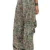 p-hokney Pantalon camouflage à effet délavé