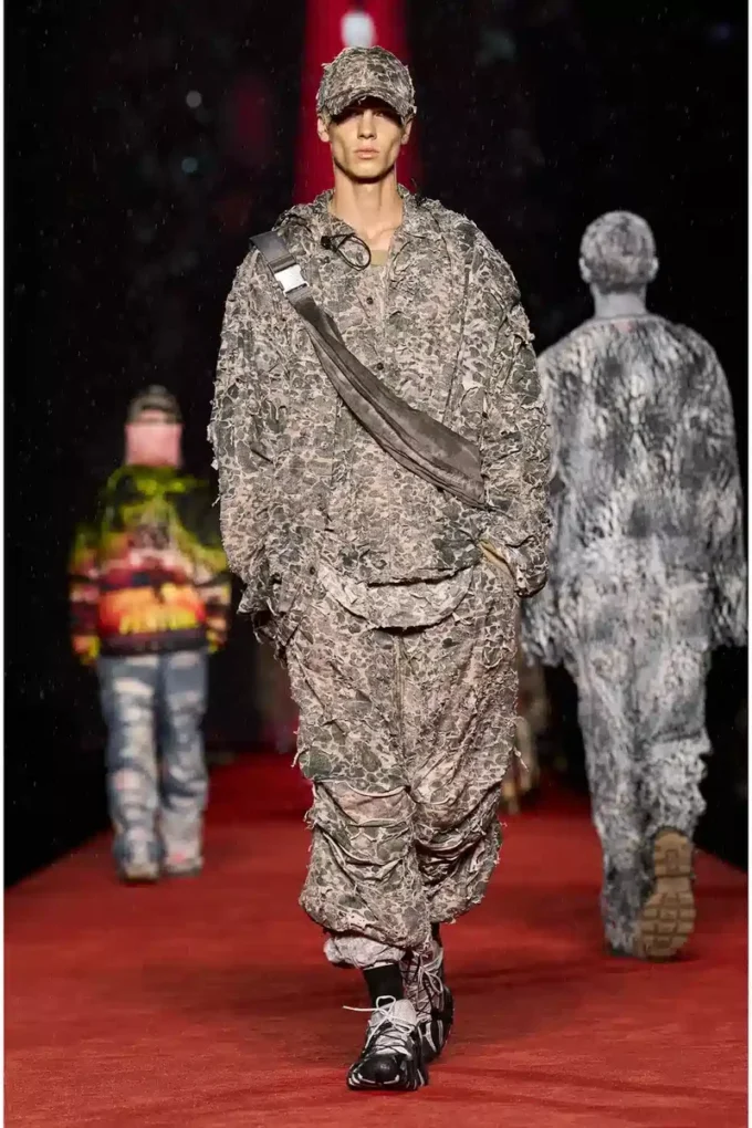 c-steven Casquette de baseball camouflage avec finition délavée