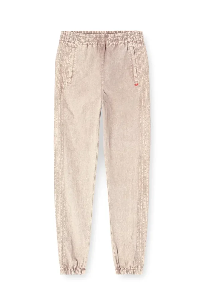 p-iusko-ag Pantalon en nylon délavé avec bandes latérales