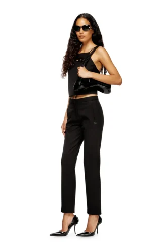 p-lacer-r2 Pantalon en laine mélangée avec poches passepoilées
