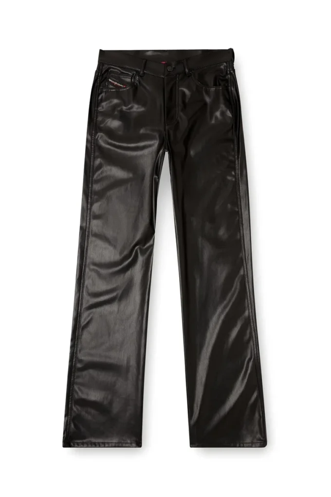 p-lain Pantalon cinq poches en tissu enduit