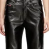p-lain Pantalon cinq poches en tissu enduit
