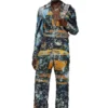 p-leopes-peel Pantalon déchiré avec imprimés cinéma