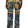 p-leopes-peel Pantalon déchiré avec imprimés cinéma