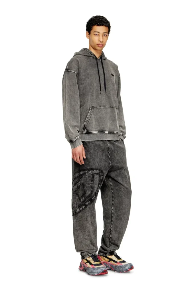 p-marky-den Pantalon de survêtement en coton biologique avec patch Oval D