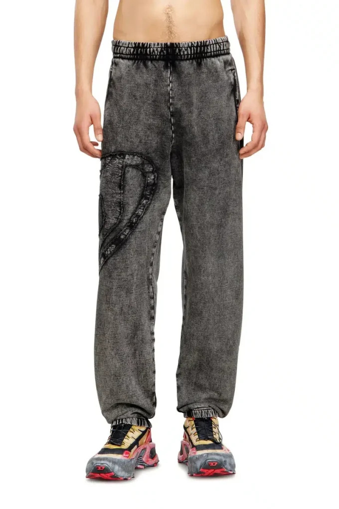 p-marky-den Pantalon de survêtement en coton biologique avec patch Oval D