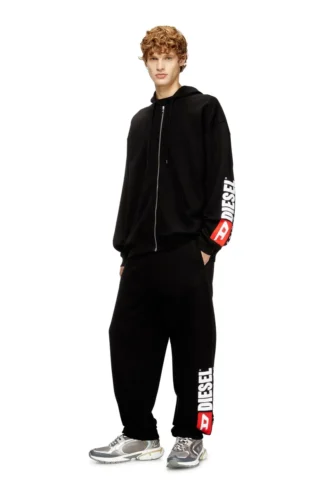 p-marky-div Pantalon de survêtement en coton avec patch Diesel