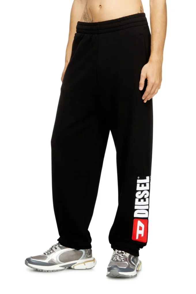 p-marky-div Pantalon de survêtement en coton avec patch Diesel