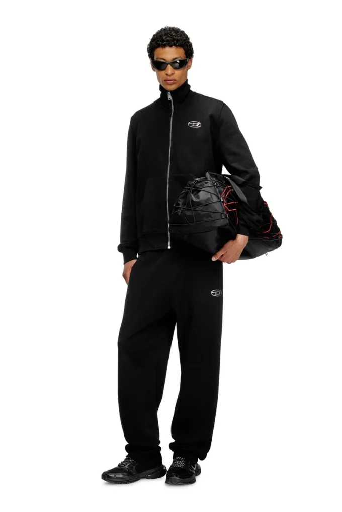 p-marky-od Pantalon de survêtement avec logo Oval D effet métallisé