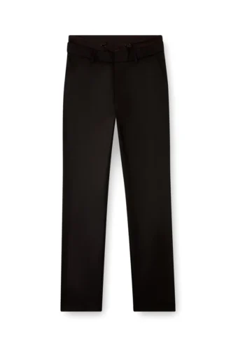 p-owers Pantalon en laine mélangée avec taille élastique