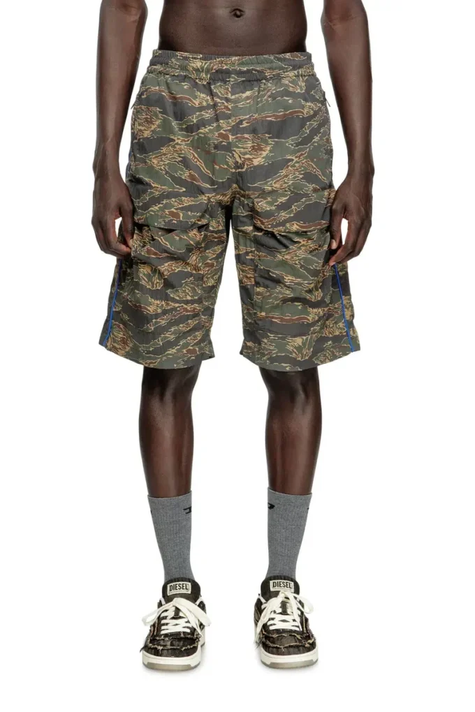 p-ramos-short-epbw Short cargo à imprimés camouflage mélangés