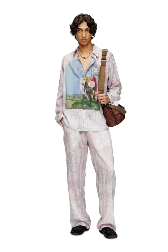 p-theck-a-ajfw Pantalon de survêtement à imprimé médiéval