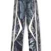 p-theck-bmcz Pantalon de survêtement en satin trompe-l&rsquo;œil motard