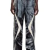 p-theck-bmcz Pantalon de survêtement en satin trompe-l&rsquo;œil motard