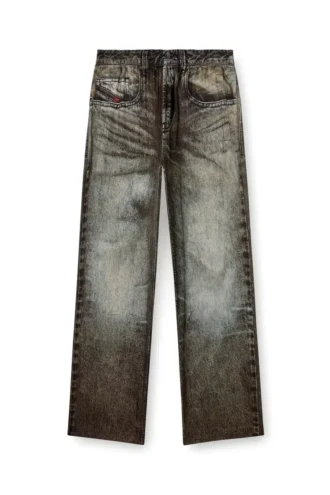 p-theck-lkct Pantalon élastiqué en viscose aspect denim