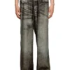 p-theck-lkct Pantalon élastiqué en viscose aspect denim