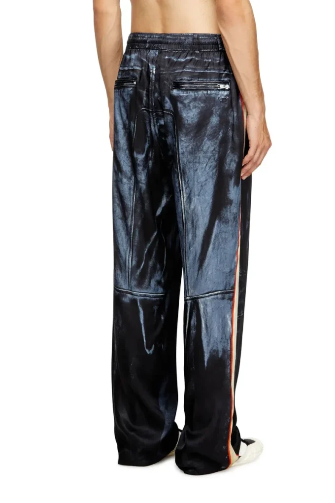 p-thecks-nman Pantalon en viscose avec imprimé motard