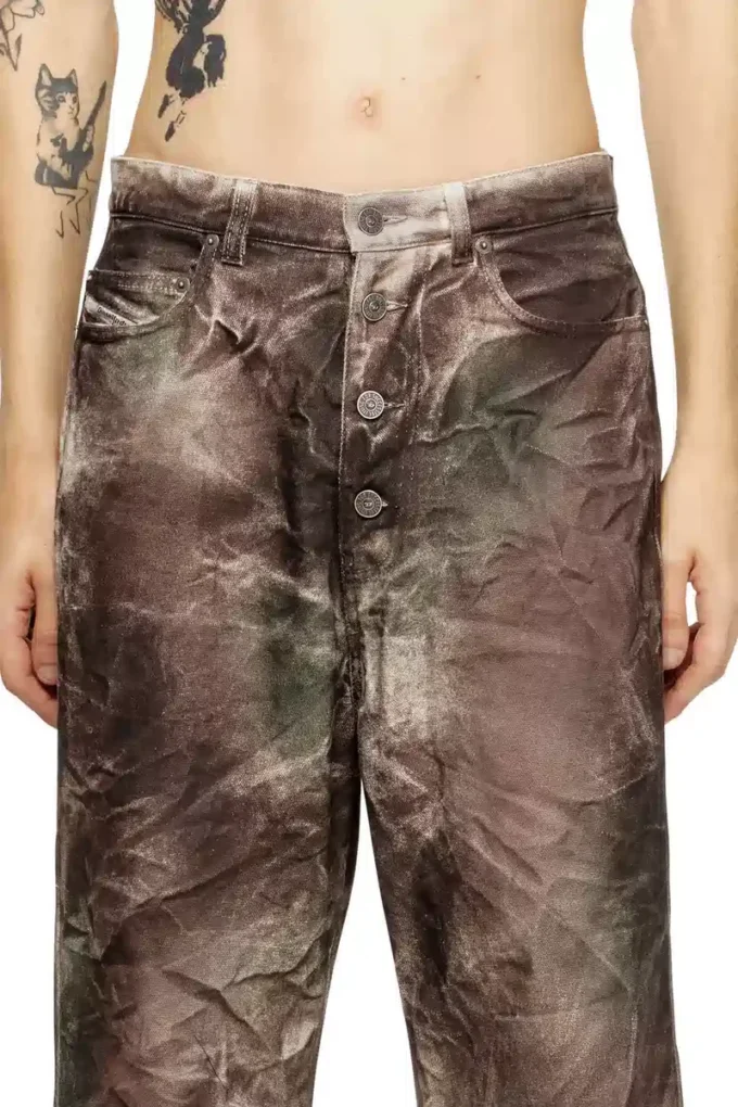 p-thug-pant Pantalon en toile camouflage froissée