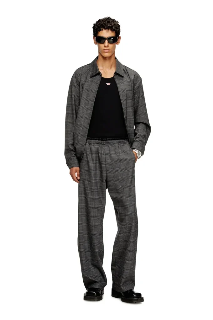 p-tilson Pantalon en laine avec cordon de serrage à la taille
