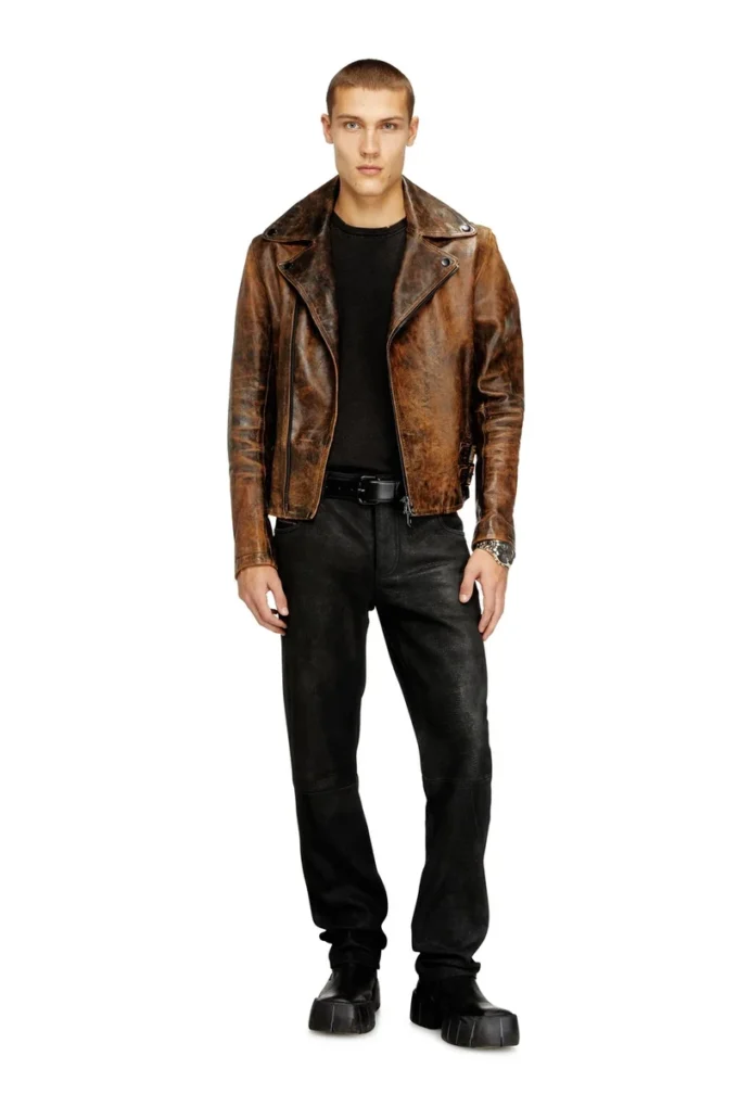 p-vyll-dmbi Pantalon en cuir coupe jean