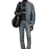 p-vyll-qmbw Pantalon en cuir coupe jean