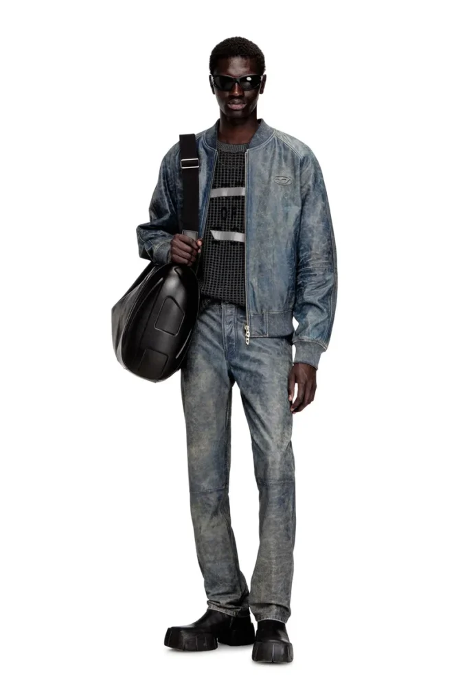 p-vyll-qmbw Pantalon en cuir coupe jean