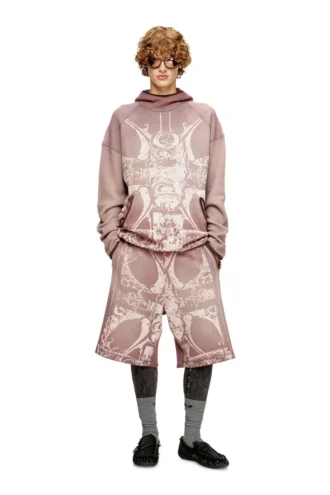 p-warky-short Short gaufré avec imprimé médiéval