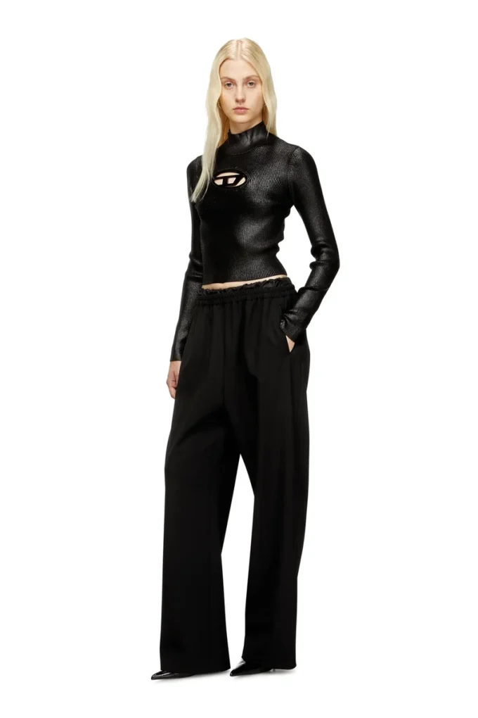 p-yrite-r2 Pantalon en laine avec cordon de serrage