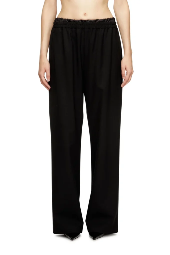 p-yrite-r2 Pantalon en laine avec cordon de serrage