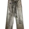 Pantalon cache-cœur p-aloma en viscose aspect denim
