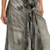 Pantalon cache-cœur p-aloma en viscose aspect denim