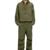 Pantalon cargo en coton avec bandes latérales et coutures en P