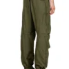 Pantalon cargo en coton avec bandes latérales et coutures en P